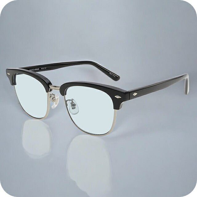 ナノユニバース サングラス メンズ レディース ブランド NANO universe フレーム素材／アセテート／ニッケル合金 NUS-127-3 フレームカラー ブラック シルバー レンズカラー ライトブルー 小物