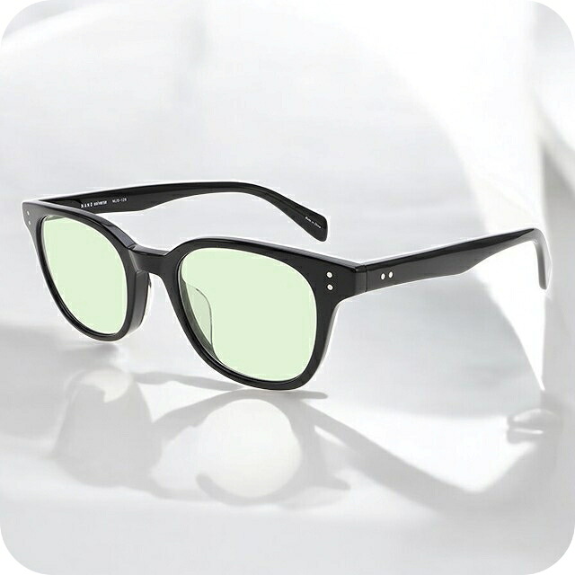 ナノユニバース サングラス メンズ レディース ブランド NANO universe フレーム素材／アセテート NUS-129-3 フレームカラー ブラック レンズカラー ライトグリーン 小物