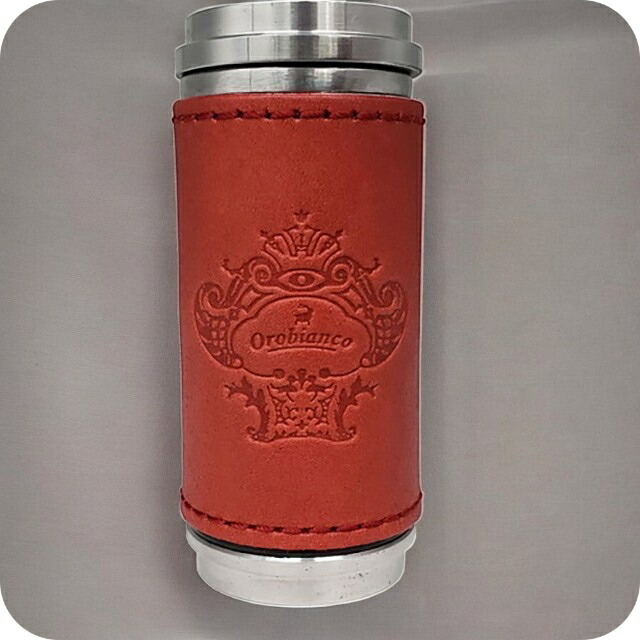 オロビアンコ 携帯灰皿 メンズ レディース ブランド Orobianco アルミ合金、牛革 革巻き ORA-001 RD レッド 小物