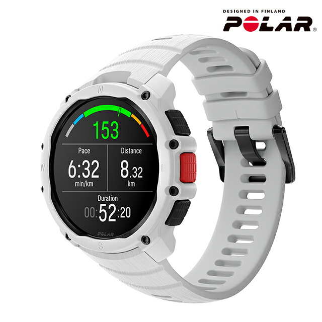 ポラール ストリート X S-L スマートウォッチ ブランド メンズ レディース ランニングウォッチ Bluetooth POLAR 900116715 デジタル スノーホワイト 白