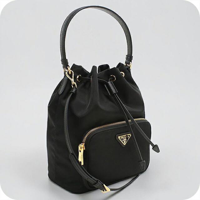 プラダ ハンドバッグ レディース ブランド PRADA VELA 2WAY 1BH038 ブラック 軽量 小さめ 手提げ 高級 おしゃれ プレゼント 女性 実用的 かわいい