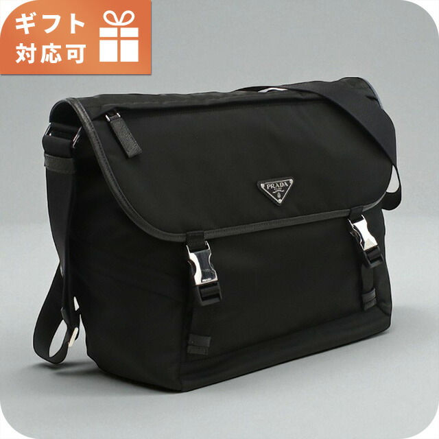 プラダ 斜め掛け ショルダーバッグ メンズ PRADA 2VD052 ブラック バッグ 斜めがけ ブランド 高級 おしゃれ プレゼント 男性 実用的 かっこいい