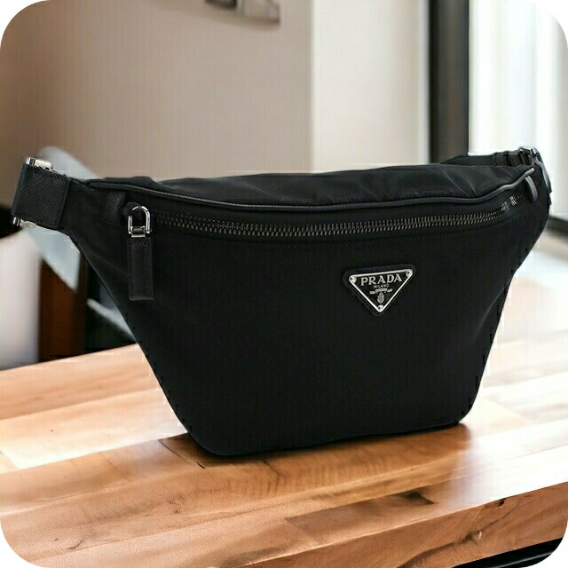 プラダ ボディバッグ メンズ ブランド PRADA TESSUTO+SAFFIANO ナイロン イタリア 2VL033 NERO ブラック バッグ プレゼント 実用的