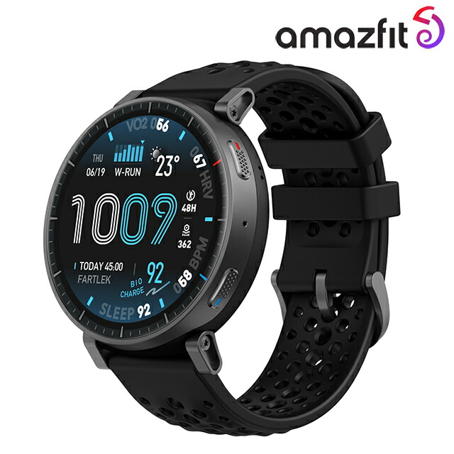 アマズフィット Active Max アクティブ マックス 充電式クォーツ スマートウォッチ ブランド メンズ レディース Bluetooth Amazfit SP170080-C01 デジタル ブラック 黒