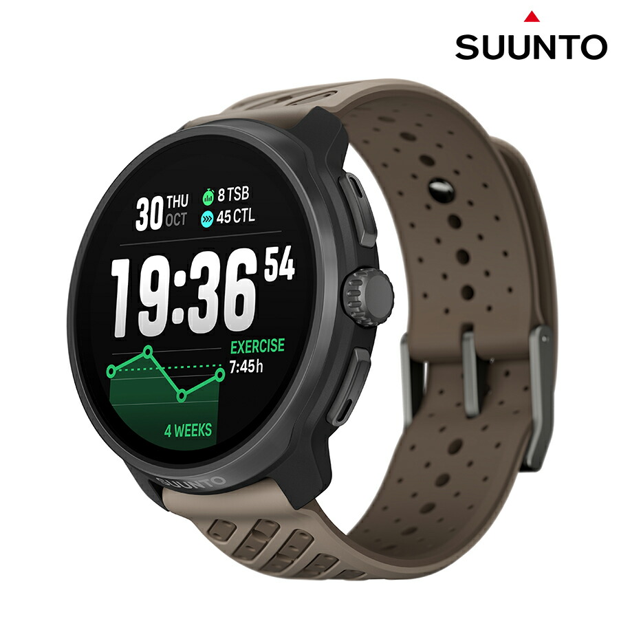 スント レース 2 チタニウム 充電式クォーツ スマートウォッチ ブランド メンズ レディース チタン 健康 SUUNTO SS051203000 デジタル ブラック カーキブラウン 黒