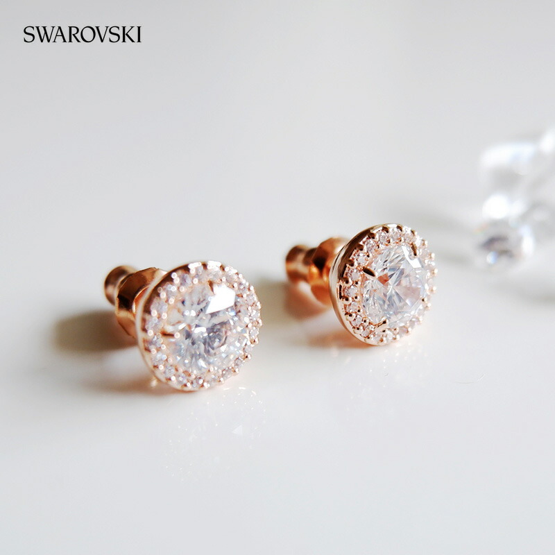 スワロフスキー ピアス レディース ブランド SWAROVSKI Una Angelic スタッド スワロフスキー 両耳用 5636275 ローズゴールド アクセサリー
