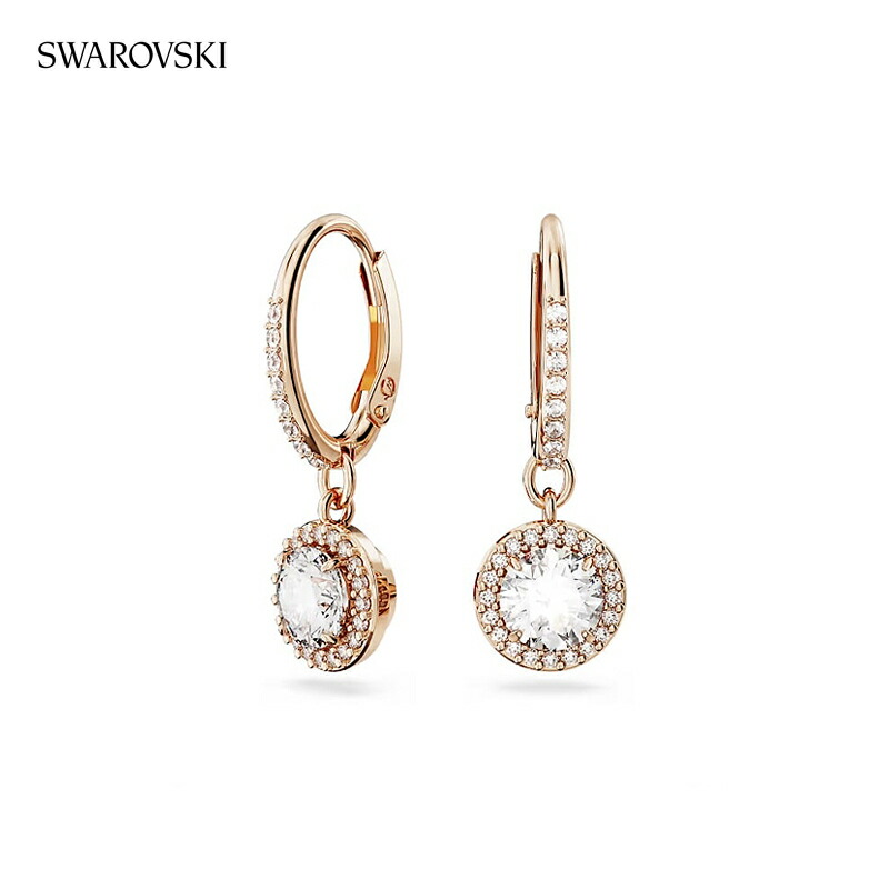 スワロフスキー ピアス レディース ブランド SWAROVSKI Una Angelic フープ スワロフスキー 両耳用 5638769 ローズゴールド アクセサリー