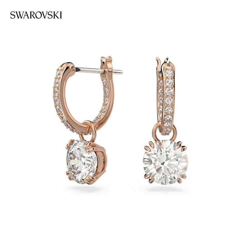 スワロフスキー ピアス レディース ブランド SWAROVSKI Stilla フープ スワロフスキー 両耳用 5639975 ローズゴールド アクセサリー