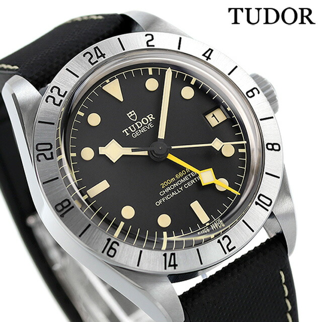 チューダー チュードル ブラックベイ プロ 自動巻き 腕時計 メンズ 革ベルト TUDOR M79470-0003 アナログ ブラック 黒 スイス製 ブランド おしゃれ 防水 プレゼント 男性 実用的