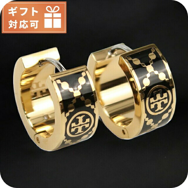 トリーバーチ ピアス レディース ブランド TORY BURCH MILLER T MONOGRAM 157223 TORY GOLD ゴールド系 ブラック アクセサリー