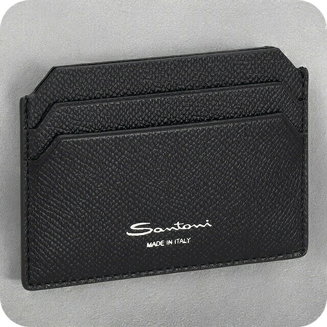 サントーニ カードケース メンズ レディース ブランド Santoni UFPPA2377-FOAN ブラック