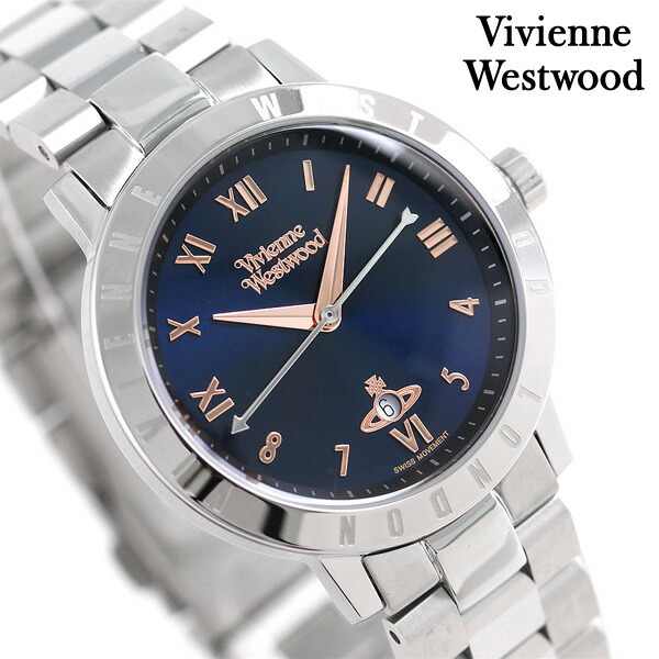 ヴィヴィアン 時計 レディース ブルームズベリー 34mm VV152NVSL Vivienne Westwood ダークネイビー 腕時計 ブランド おしゃれ 防水 かわいい プレゼント 女性 実用的