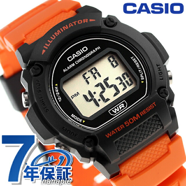 カシオ CASIO アウトドア W-219H-4AV スタンダード チープカシオ チプカシ 海外モデル メンズ 腕時計 カシオ CASIO アウトドア デジタル オレンジ ブランド おしゃれ 防水 小さい 軽い かっこいい プレゼント 男性 実用的