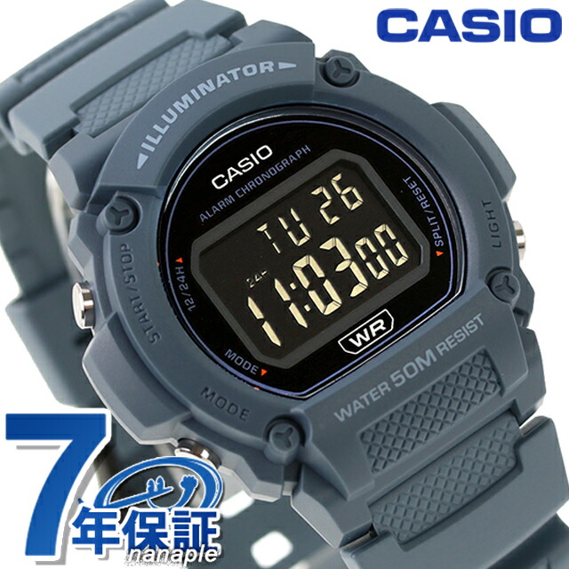 カシオ CASIO アウトドア W-219HC-2BV 海外モデル ユニセックス メンズ レディース 腕時計 カシオ CASIO アウトドア デジタル ブラック ネイビー 黒 ブランド おしゃれ 防水 プレゼント 実用的
