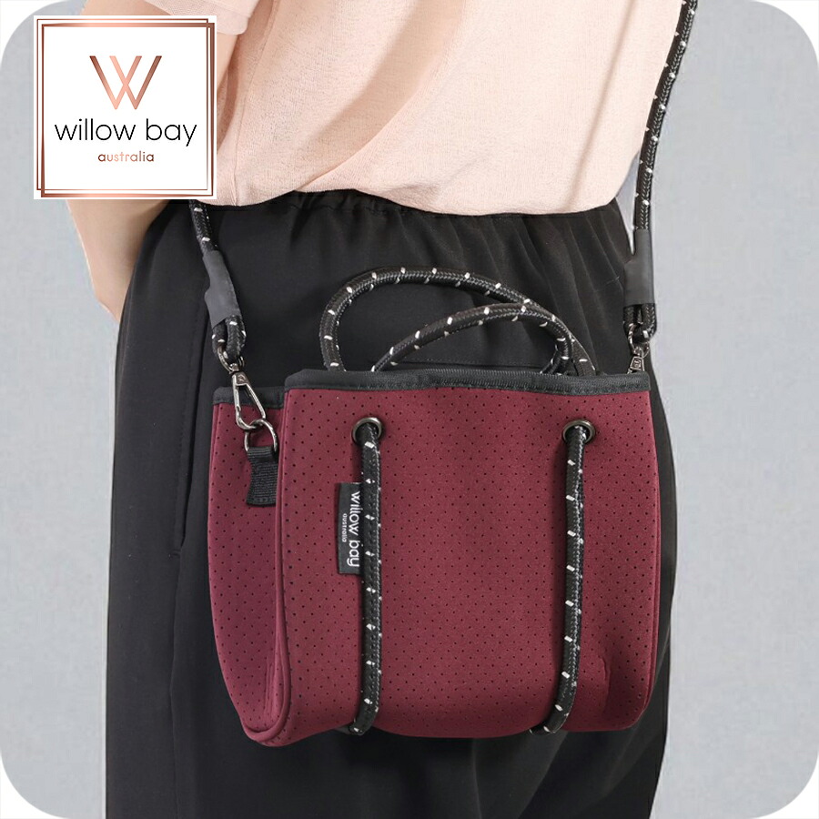 ウィローベイ ショルダーバッグ レディース ブランド WILLOWBAY DAYDREAMER TINY ネオプレントートバッグ(クロージャー付き) クロスボディ 2WAY 1190 BURGUNDY バッグ 斜めがけ 高級 おしゃれ プレゼント 女性 実用的 かわいい