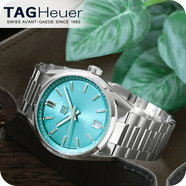 タグ・ホイヤー カレラ デイト 36mm 自動巻き 腕時計 ブランド メンズ レディース TAG Heuer WBN2316.BA0001 アナログ ターコイズブルー おしゃれ 防水 プレゼント 実用的