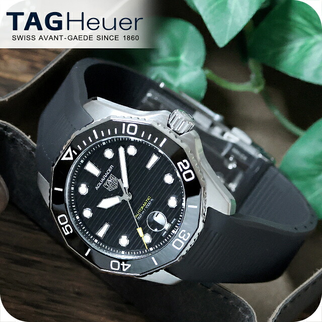 タグ・ホイヤー アクアレーサー プロフェッショナル300 デイト 43mm 自動巻き 腕時計 ブランド メンズ TAG Heuer WBP201A.FT6197 アナログ ブラック 黒 おしゃれ 防水 プレゼント 男性 実用的