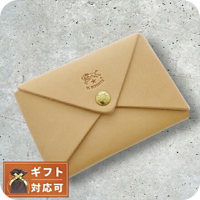 イルビゾンテ IL BISONTE カードケース メンズ レディース scc031-pg0001-na106 c0854-p-120 54-1-5432404293 ベージュ ヌメ ナチュラル ナチュラル 定期入れ ブランド 高級 おしゃれ プレゼント 実用的