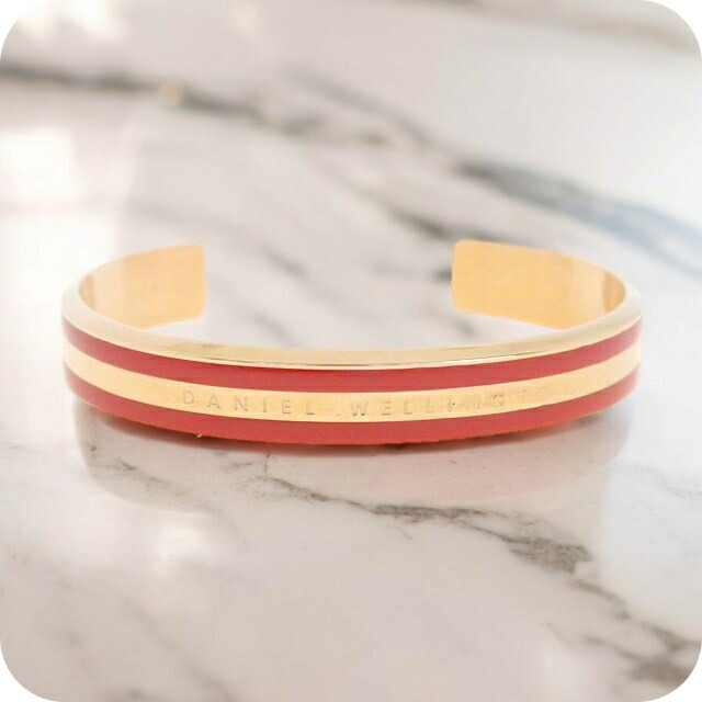 ダニエルウェリントン DANIEL WELLINGTON バングル ブレスレット レディース DW00400014 CLASSIC BRACELET RED S ローズゴールド レッド