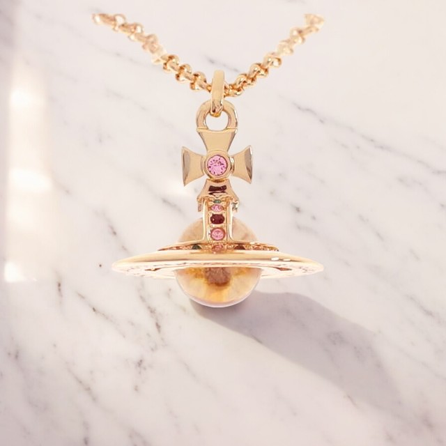 ヴィヴィアンウエストウッド ネックレス ペンダント レディース VIVIENNE WESTWOOD 63020097-G002 752014B-3 タイニー オーブ TINY ORB ピンクゴールド ジュエリー ブランド 高級 おしゃれ プレゼント 女性 実用的 かわいい