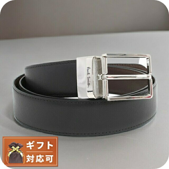 ポールスミス PAUL SMITH ベルト M1A-4437-CCUT-78 メンズ ブラック ブラウン シルバー