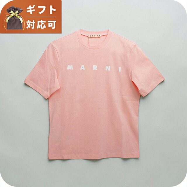 マルニ MARNI Tシャツ ロゴ コットン クルーネックT マルニキッズ MT290F-M01601-M00RF-0M351-14Y レディース ピンク Tシャツ ブランド