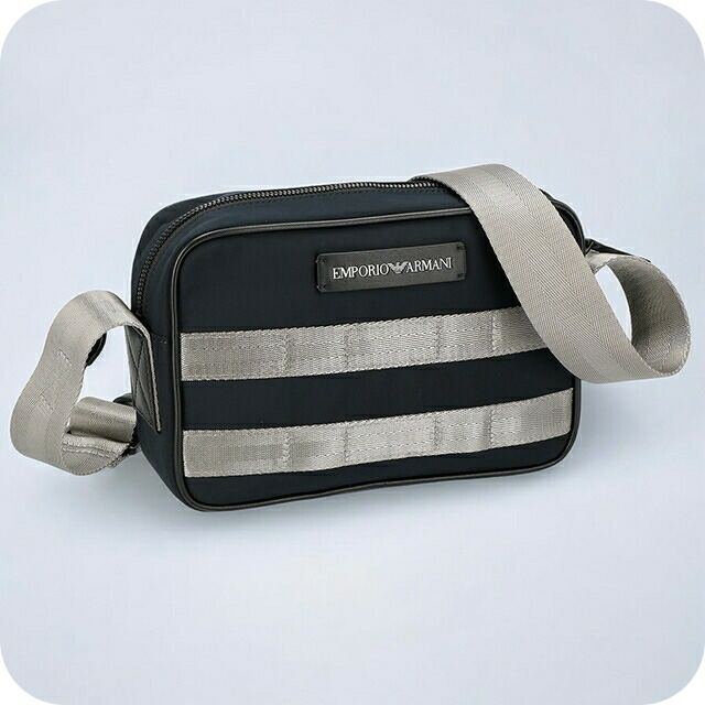 エンポリオ・アルマーニ ショルダーバッグ メンズ EMPORIO ARMANI Y4M384Y200V 80033 ネイビー／シルバー 斜めがけ ブランド 高級 おしゃれ プレゼント 男性 実用的 かっこいい