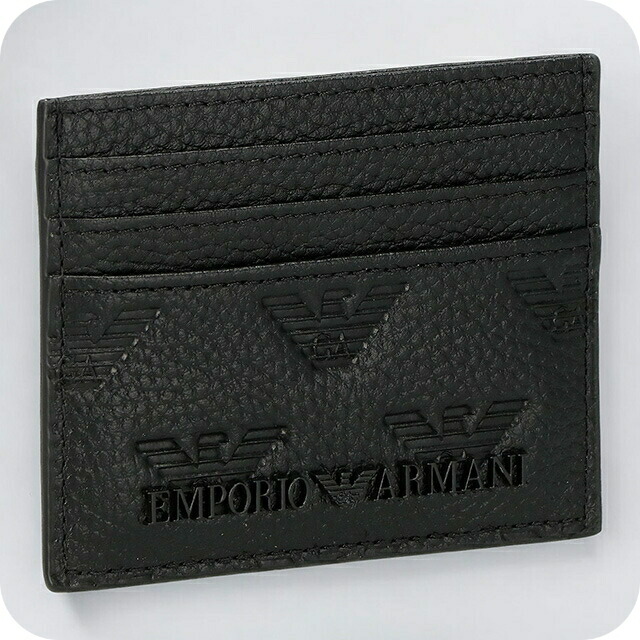 エンポリオ・アルマーニ カードケース メンズ EMPORIO ARMANI YEM320Y142V 81072 ブラック 定期入れ ブランド 高級 おしゃれ プレゼント 実用的