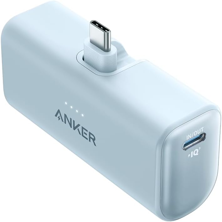 Anker Nano Power Bank (22.5W, Built-In USB-C Connector) ブルー