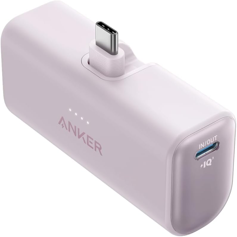 Anker Nano Power Bank (22.5W, Built-In USB-C Connector) パープル