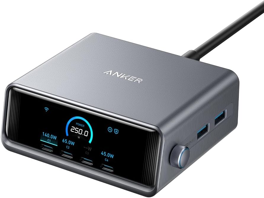 Anker Prime Charger (250W, 6 Ports, GaN)