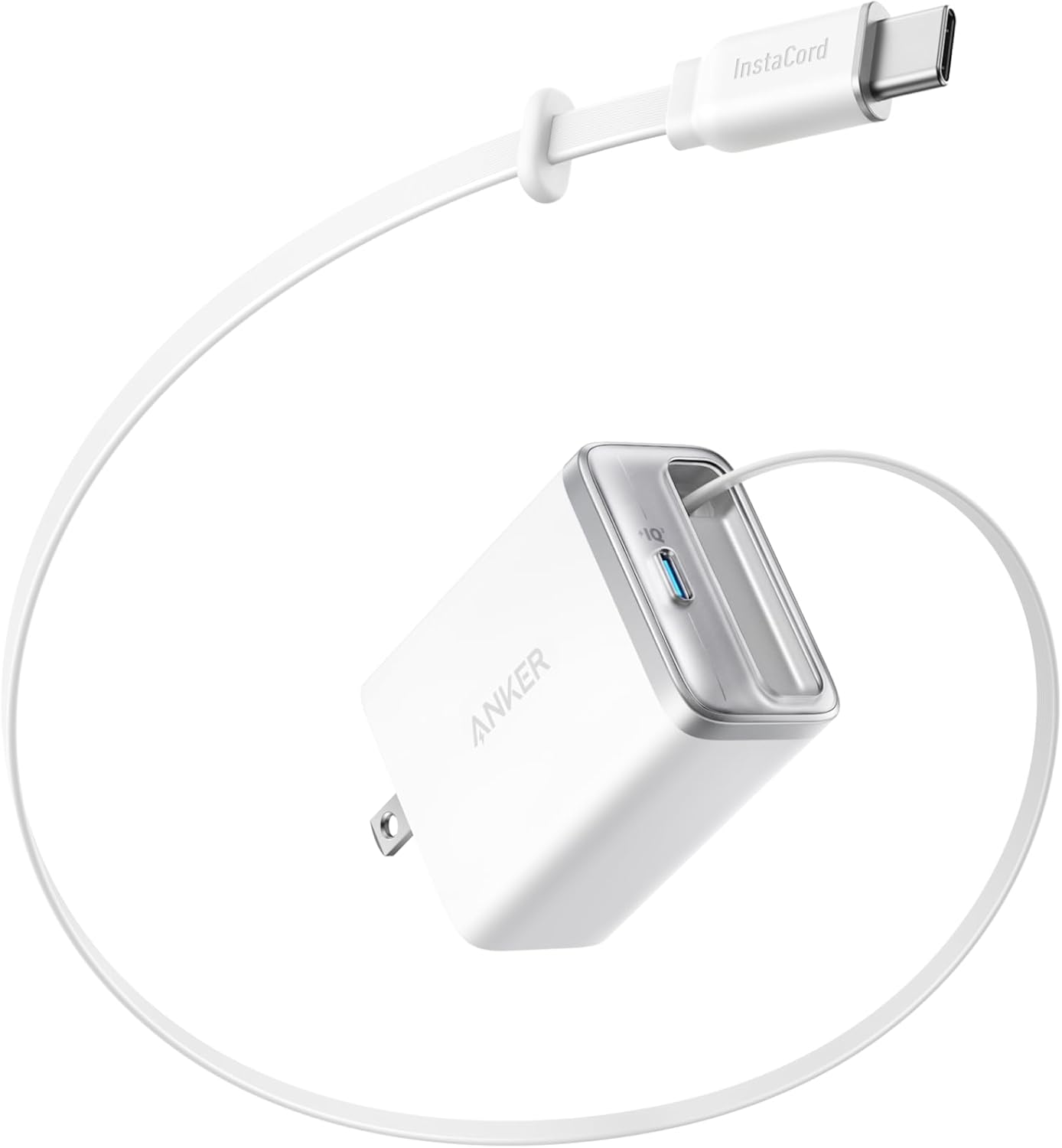 Anker Nano Charger (35W, 巻取り式 USB-Cケーブル) ホワイト