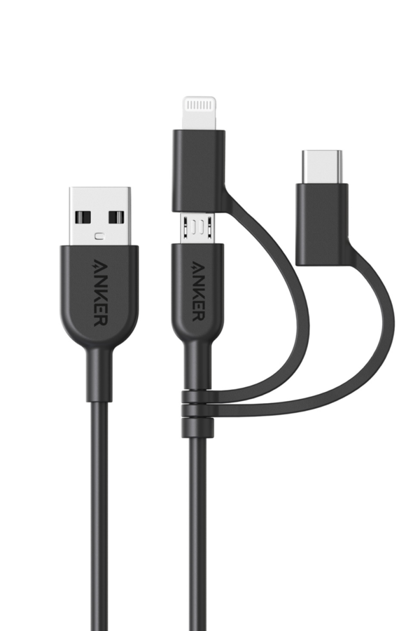 Anker PowerLine II 3-in-1 ケーブル(0.9m ブラック)