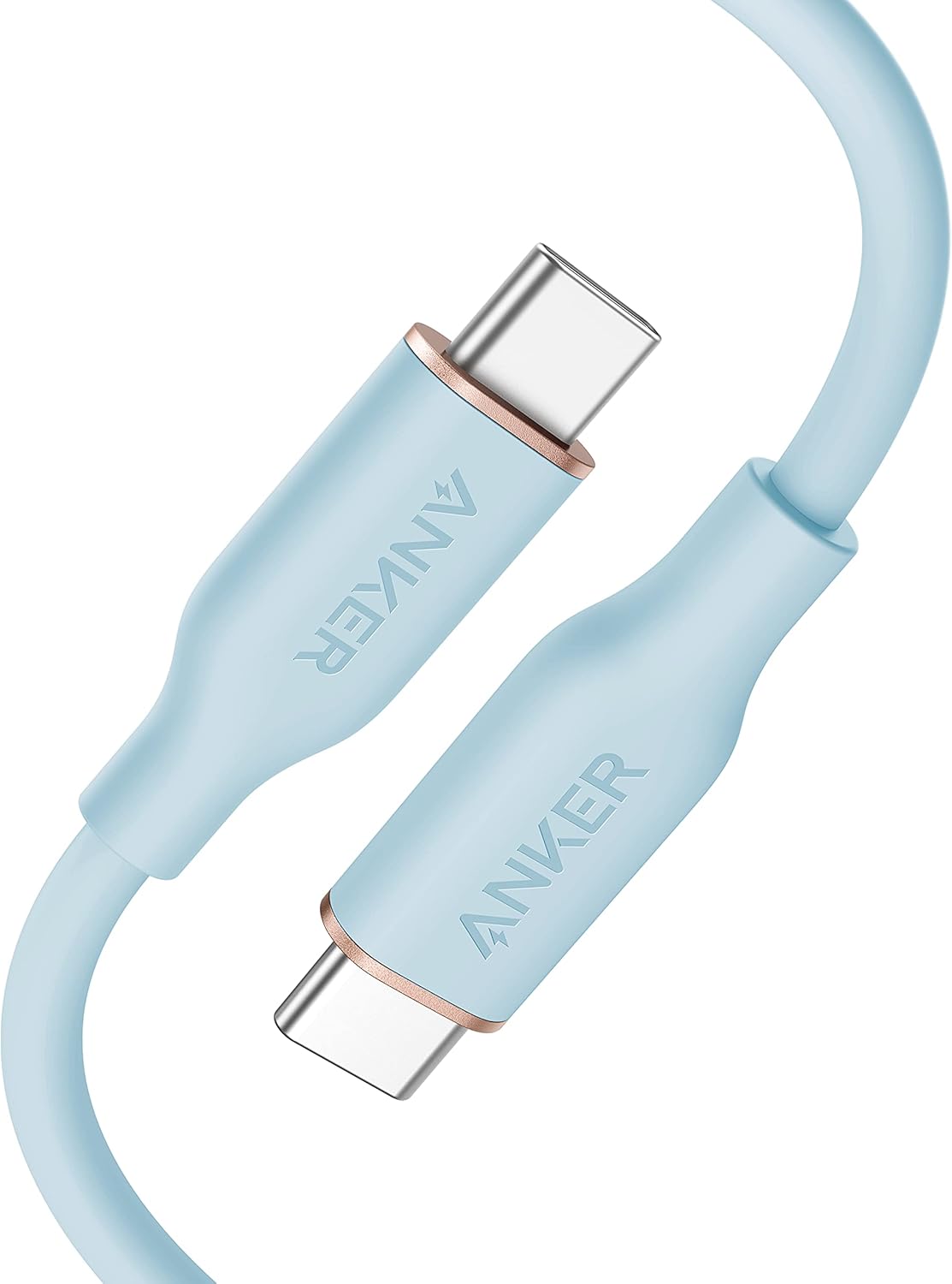 Anker PowerLine III Flow USB-C & USB-C ケーブル 0.9m アイスブルー