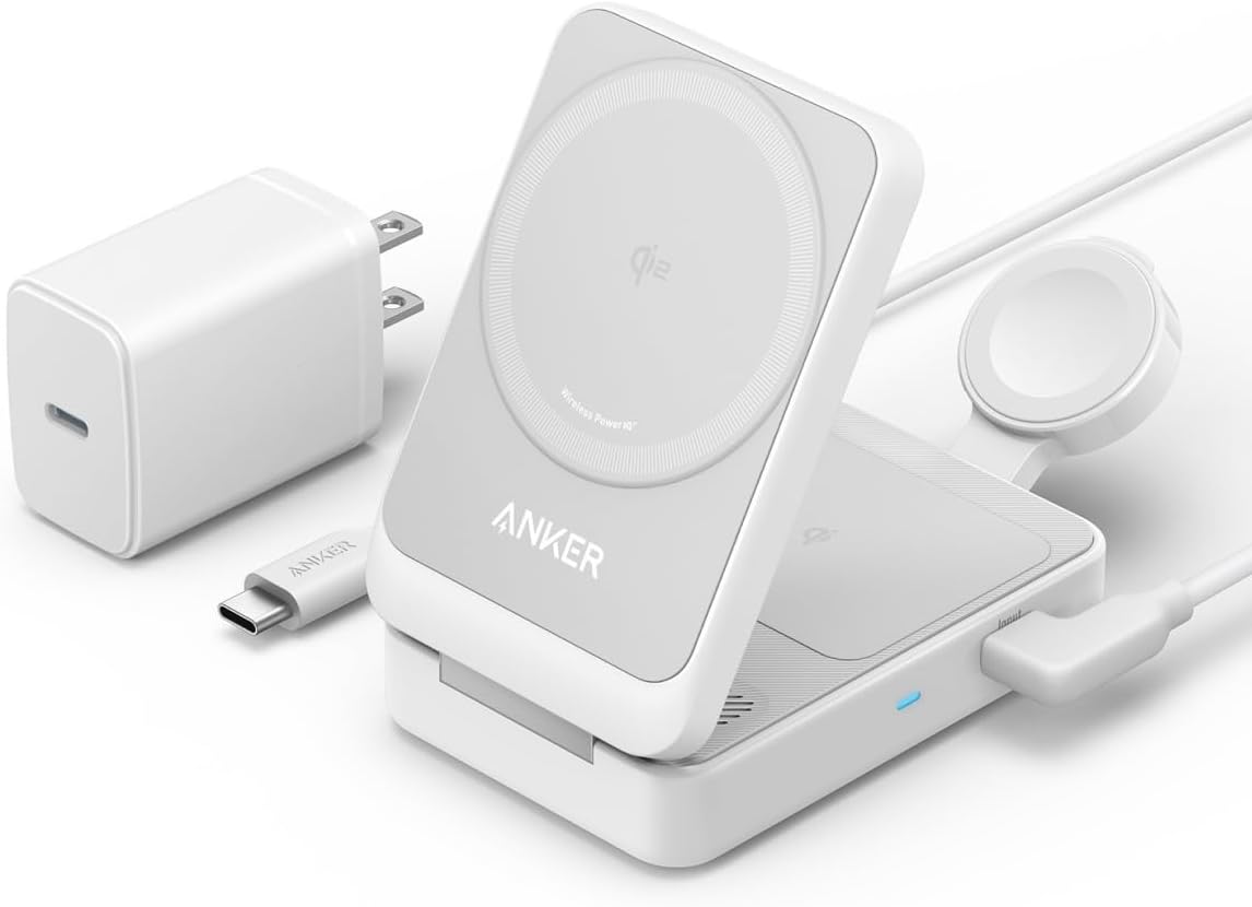 Anker MagGo Wireless Charging Station (Foldable 3-in-1) ホワイト