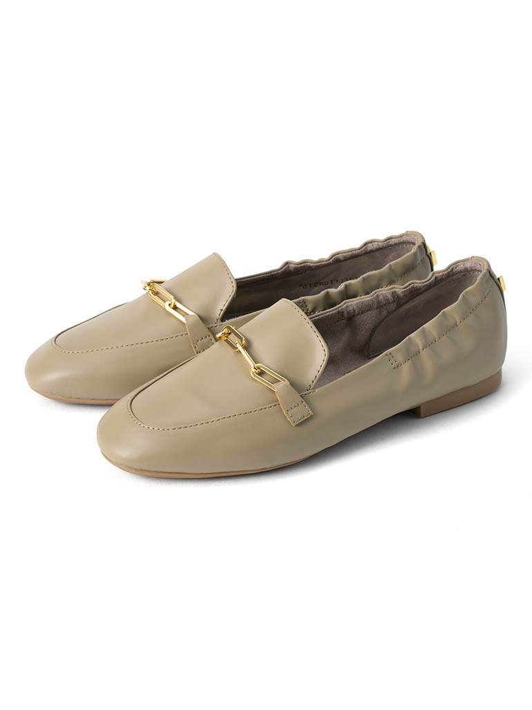 BUTTERFLY TWISTS LINA 折りたたみ可能フラットローヒールロファー TAUPE
