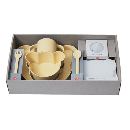 tak.(タック) ビオ キッズディッシュ ギフトボックス ベア ビッグ イエロー