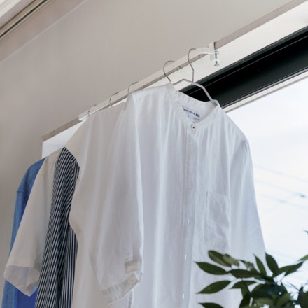 室内物干しハンガーバー（ホワイト）