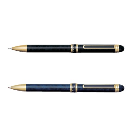 〈プラチナ万年筆〉 ダブルアクションR3（ブラックマーブル）