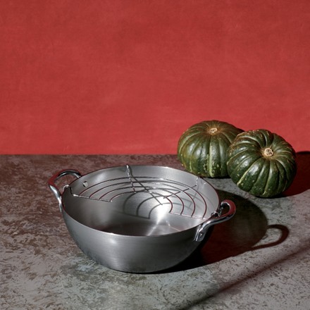 〈千歳〉 鉄共柄揚げ鍋20cm