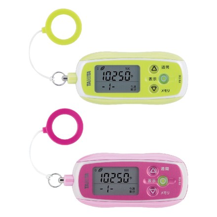 〈タニタ〉 3Dセンサー搭載歩数計【防犯ブザー付】（ピンク）