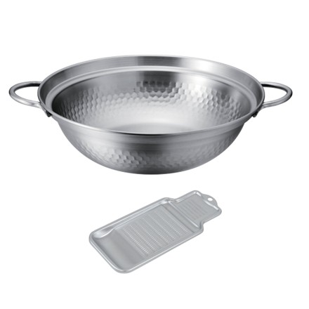 〈肴七味〉 ステンレス製 卓上鍋（おろし金付）