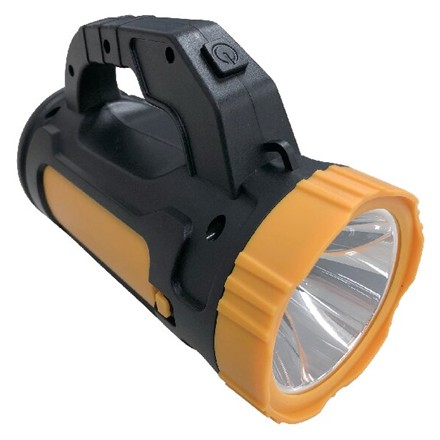 乾電池も使える 充電式5Wサーチライト