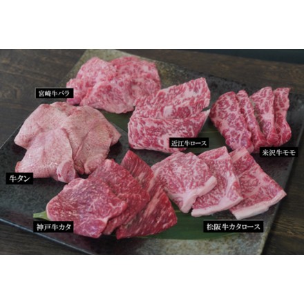 〈山晃食品〉 銘柄和牛５種と牛タンの焼肉用