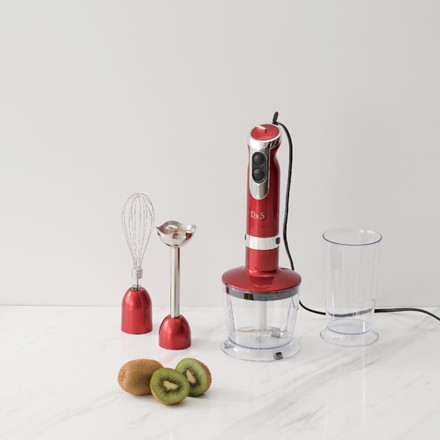〈ディーアンドエス〉 ハンドブレンダー（レッド）