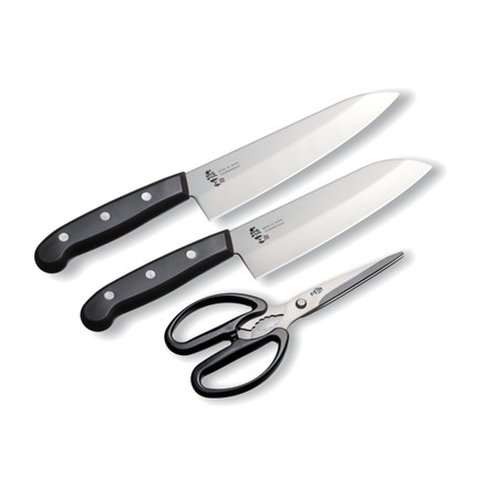 〈燕三〉 ステンレス包丁・キッチンはさみ3点セット（三徳包丁・牛刀包丁・キッチンはさみ）