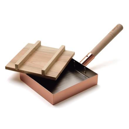 【ダンチュウ】純銅玉子焼18×18cm（木蓋付）