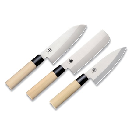 〈千歳〉 白木柄モリブデン鋼和包丁3本セット