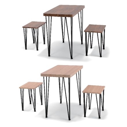 アートダイニング3点セット（モダンナチュラル）