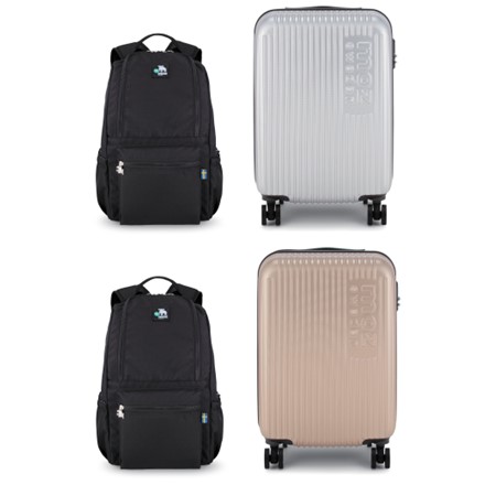 〈モズ〉キャリーケース・デイパックセット（シルバー色）